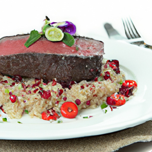 Sizzling Herb-Crusted Sirloin Steak with Protein-Packed Quinoa Salad