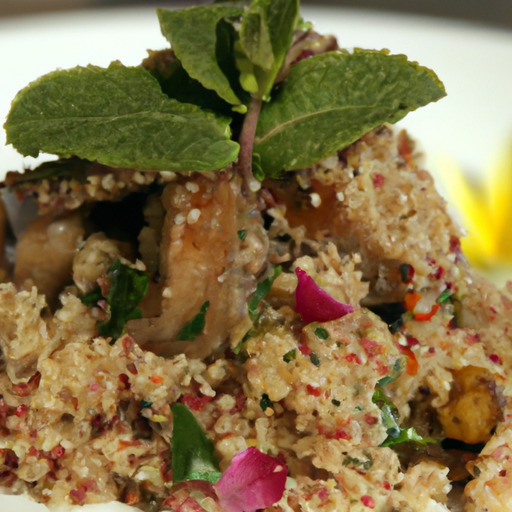 Spiced Lamb Leg with Quinoa Mint Salad