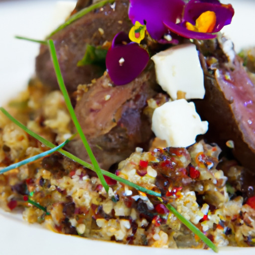 Honey Glazed Lamb with Quinoa Salad