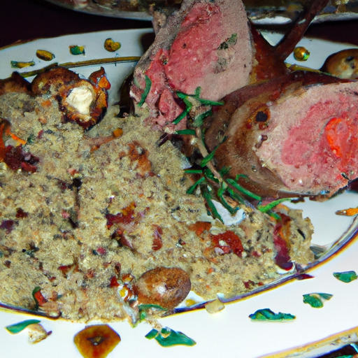 Oven-Roasted Lamb with Quinoa & Veggie Stuffing