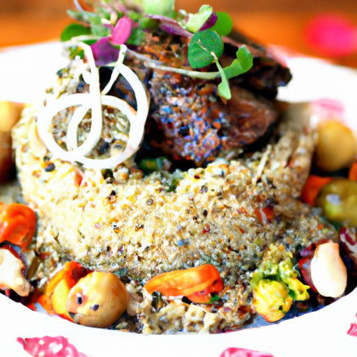 Pan-Seared Lamb with Lentil Quinoa Pilaf