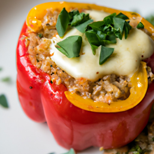 Smoky Beef & Quinoa Stuffed Bell Peppers