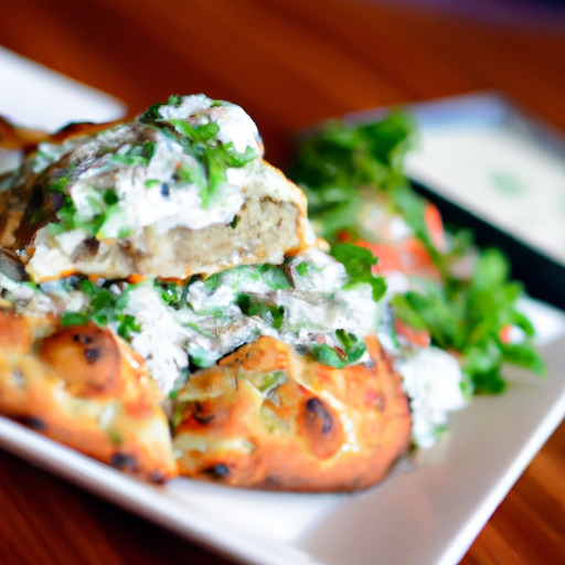 Fusion Lamb Kofta Flatbread with Tzatziki Sauce