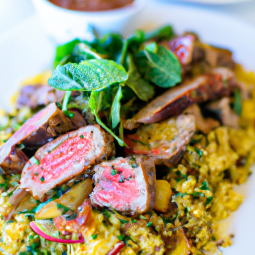 Spiced Herb-Roasted Lamb with Quinoa Tabbouleh