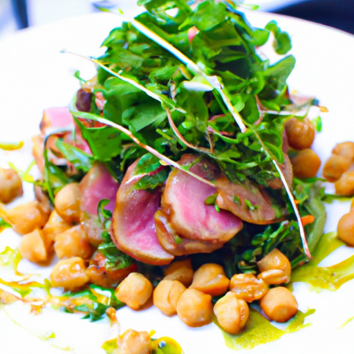 Caribbean Spiced Lamb Loin with Chickpea Puree