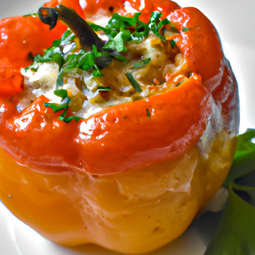 High Protein Beef & Quinoa Stuffed Bell Peppers