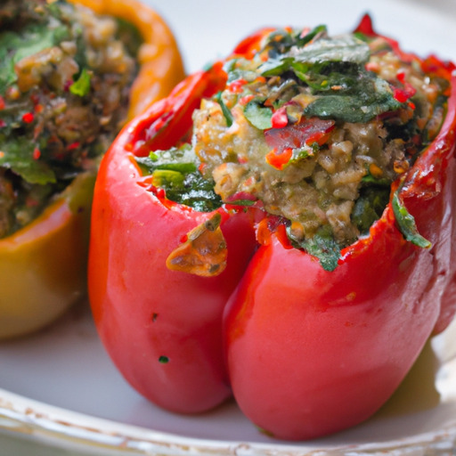 Lamb And Grains Stuffed Bell Peppers