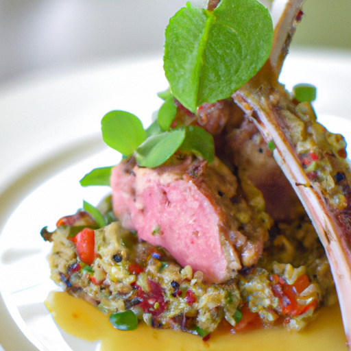 Heavenly Herb-Crusted Lamb with Quinoa Salad