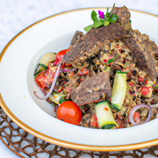 Regal Roasted Lamb with Quinoa Tabbouleh