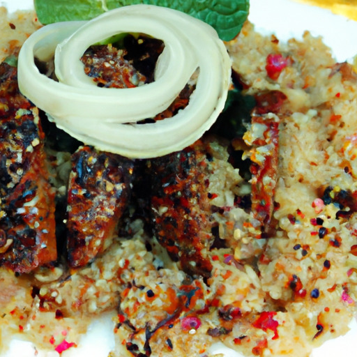 Grilled Lemon Lamb with Quinoa Tabbouleh