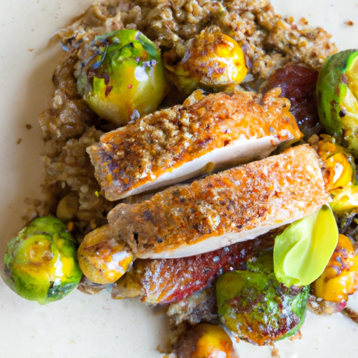 Maple Glazed Turkey Breast with Brussels Sprouts and Quinoa