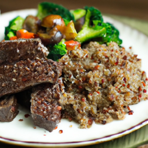 Lamb leg with Quinoa and Steamed Broccoli