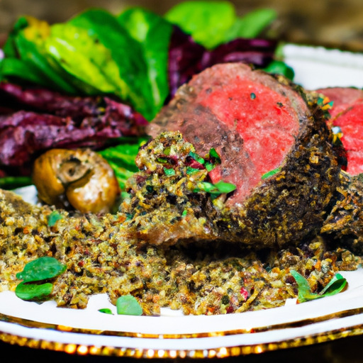 Roasted Lamb stuffed with Quinoa and Spinach