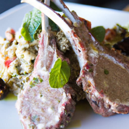 Lemon Garlic Lamb Chops with Quinoa Salad