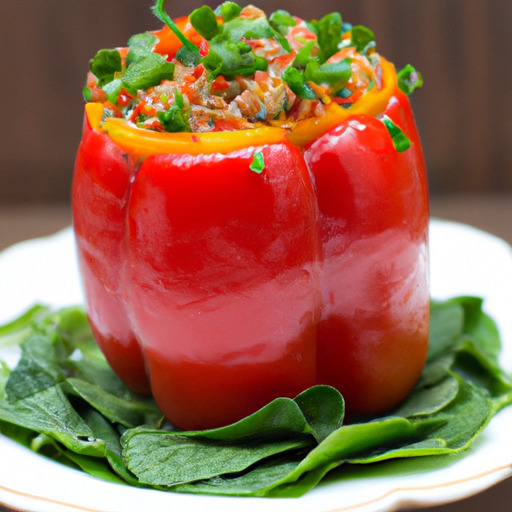 Spiced Lamb & Quinoa Stuffed Bell Peppers