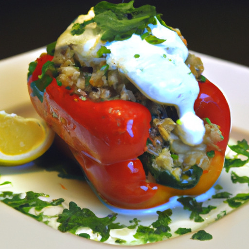 Spiced Lamb & Quinoa Stuffed Bell Peppers