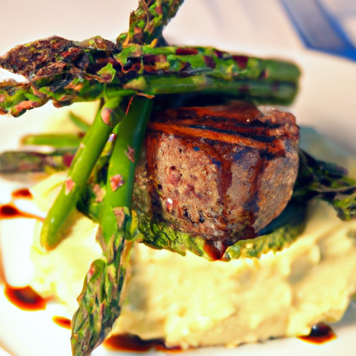 Herb-Crusted Lamb with Mixed Mash and Grilled Asparagus