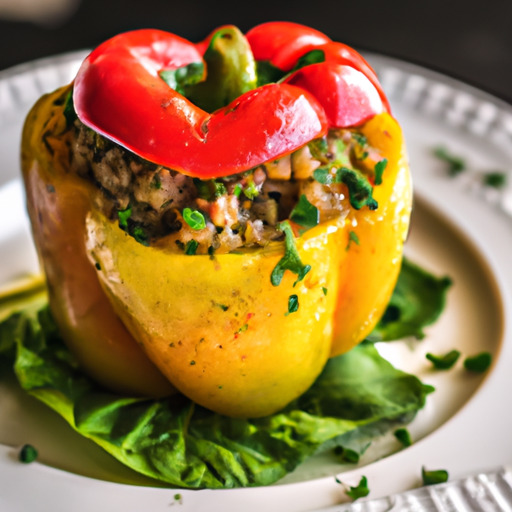 Spiced Lamb & Quinoa Stuffed Bell Peppers