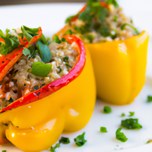 Lamb & Quinoa Stuffed Bell Peppers