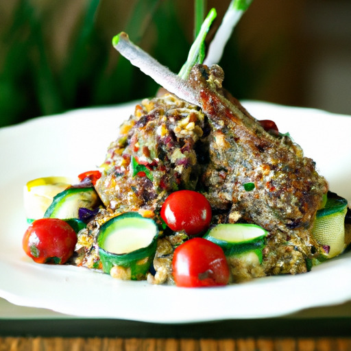 Harmonious Herb-Crusted Lamb with Quinoa Tabbouleh