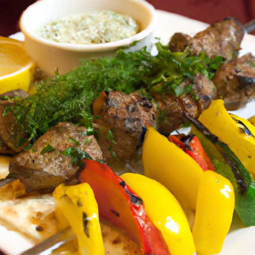 Grilled Lamb Skewers with Greek Tzatziki Sauce